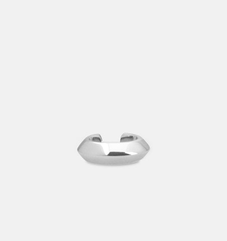 Unisex silver ear cuff essential Ambon | Sterling Silver - White Rhodium - JOULALA