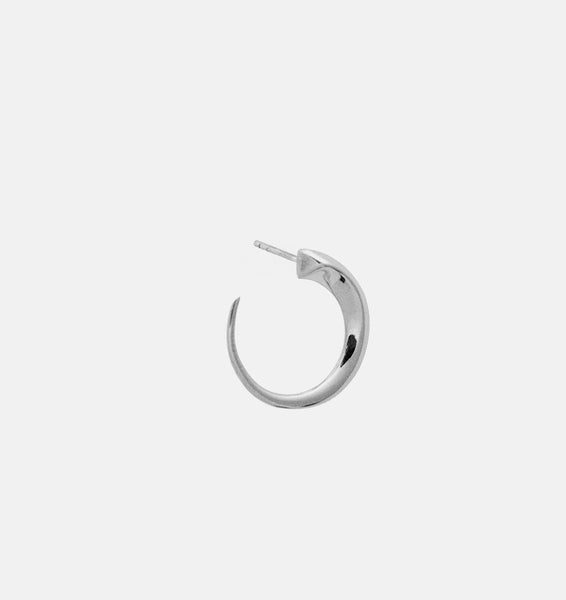 Nias sculptural hoops earrings | Sterling Silver - White Rhodium - JOULALA