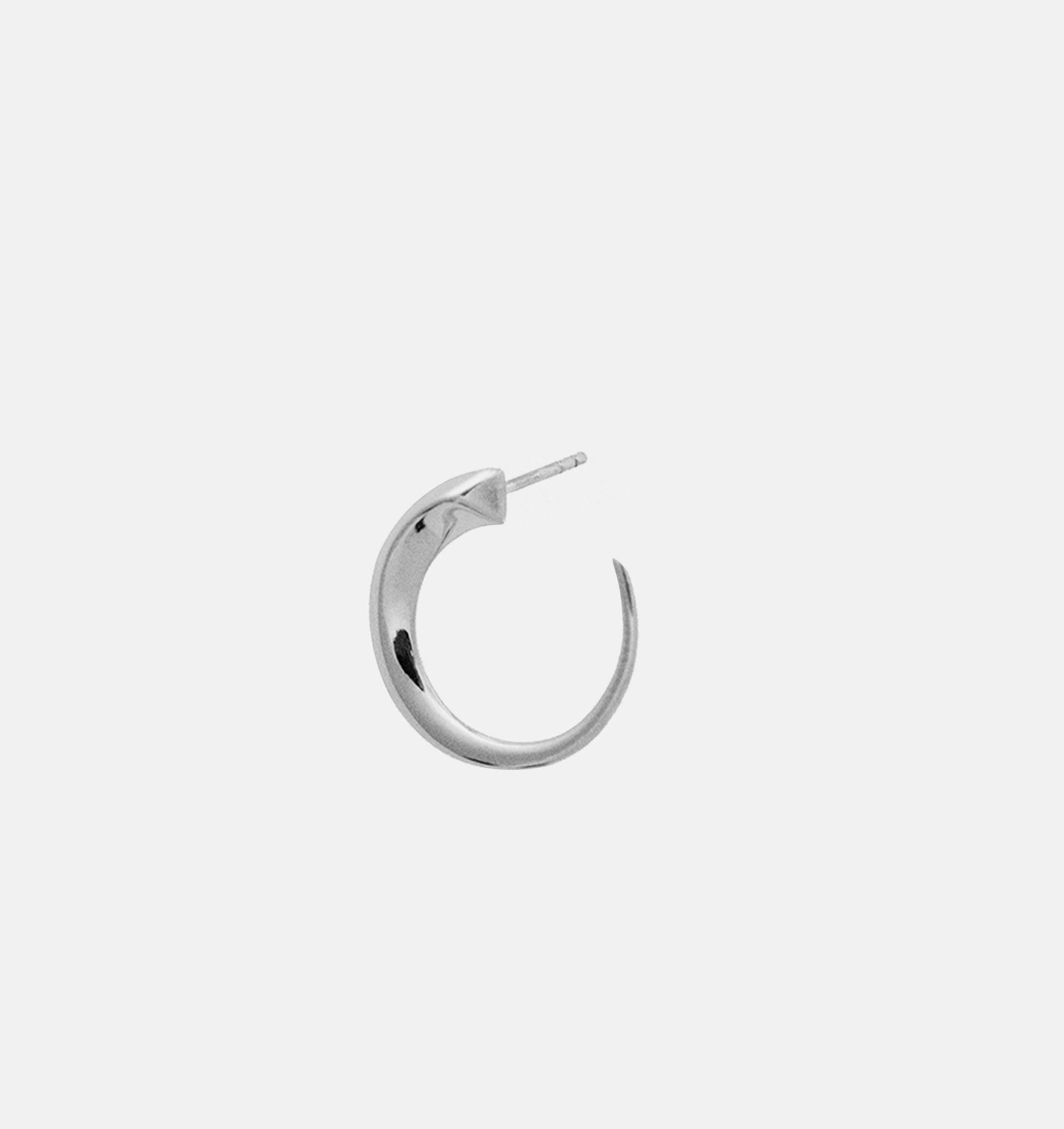 Nias sculptural hoops earrings | Sterling Silver - White Rhodium - JOULALA
